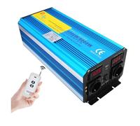 Inversor Corriente Inversor 8kW 7kW 6kW 12/24V para Energía Solar Onda Sinusoidal Pura Convertidor CA 220V para RV Viajes Inversor Alta Potencia para Automóvil Transformador(4000W-8000W,DC12V EU)