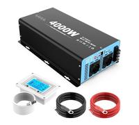Inversor Corriente Inversor Onda Sinusoidal Pura 2000 W 2500 W 4000 W Potencia Máxima CC 12 V A CA 230 V 50 Hz Enchufe Europeo LCD Voltímetro para Coche Convertidor(4000W)