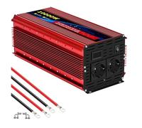 Inversor Corriente para Coche Onda Sinusoidal Pura 8000W 7000W 6000W con Enchufe Europeo Pantalla LCD Inteligente Convertidor Voltaje CC 12 V A CA 220 V 50 Hz Inversor Corriente(10000W EU)
