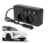 Inversor De 200W Para Coche Toma de Carga para Batería y Enchufe | Cargador de Viaje para Portátiles, Móviles, Drones y Excursiones