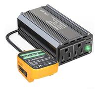 Inversor de 300 W CC a CA para baterías de litio de 18 V y 20 V con salidas USB y CA adecuado para herramientas eléctricas y dispositivos pequeños (C)