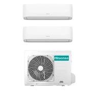 Inversor de aire acondicionado Hisense Hi Comfort Wi-Fi Dual Split 9000 + 12000 Btu 2AMW42U4RGC R-32