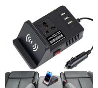 Inversor de automotriz - Hub de Cargador, Adaptador de Enchufe eléctrico | Solución de Viaje por Carretera Compatible con múltiples Dispositivos USB, estabilización de Voltaje en Tiempo Real Que