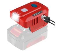 Inversor de batería para batería Einhell de 18 V, generador de inversores de 150 W, fuente de alimentación para Einhell 18 V batería con 2 USB y LED y salida de CA, CC 18 V hasta CA 220 V