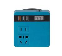 Inversor de batería portátil, inversor portátil, Transformador de batería Inteligente con Pantalla de Corriente, Adaptador de Cargador, Enchufe Alimentado por batería para Acampar