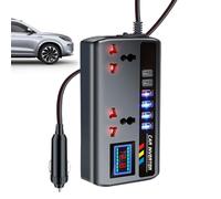 Inversor de Cargador de Coche,Inversor de Coche | Tomacorriente Coche 12V/24V a 220V - Puertos de Carga rápida inversor de Cargador automotriz portátil 3 Puertos USB para Adultos, Suministros de