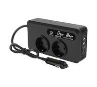 Inversor de Coche 200W, Cargador Portátil con Enchufe, Cargador para Viajes Adaptador Versátil para Pequeños Electrodomésticos Portátiles Drones