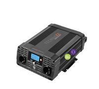 Inversor de Coche Technaxx con Pantalla LC - 12v a 230v Onda Sinusoidal, 2X Enchufe Schuko y 2X Puerto USB, 2000W / 4000W (Pico), Protección contra Sobrecorriente - Convertidor de Voltaje TE22