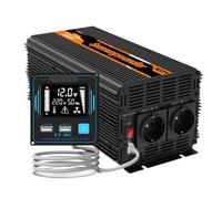 Inversor de Corriente Convertidor Potencia Onda Sinusoidal Modificada 3000W 2000W CC 12V 24V A Ca 220V 230V Mando A Distancia Inversor Coche 3000 Vatios(12V 3000w)