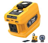 Inversor de corriente de 220 W para inversor de fuente de alimentación de batería Dewalt de 18 V/20 V CC 20 V a CA 110 V - 120 V adaptador de cargador de estación de energía