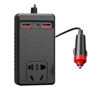 Inversor de corriente de coche | Inversor AC 230 V para coche, cargador de batería portátil con control de temperatura, adaptador para camión portátil