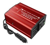 Inversor de Corriente Inversor Corriente para Coche 150 W CC 12 V A 110 V CA Puertos USB Duales 4.8A para Ordenador Portátil Viaje por Carretera Que Acampa(Red 150W 12V 110V)
