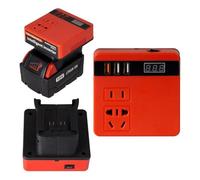 inversor de corriente, Inversor de batería de litio de 120 W, banco de energía de 18 V, 21 V a CA, transformador inteligente multifunción for el hogar, inversor for trabajo al aire libre para viajes d