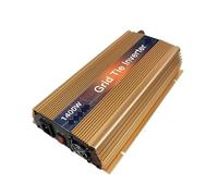 Inversor de Corriente, Inversor Solar de conexión a Red 1400 W, convertidor Onda sinusoidal Pura MPPT 20-50 V CC a 120/230 CA para autocaravanas y Camiones(Gold-1400W,18V,120V)