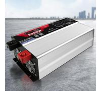 Inversor de Corriente Onda sinusoidal Pura, convertidor CC 12 V/24 V a 110 V/220, Adaptador con 6 Puertos USB y 2 Tomas alterna, Control Remoto(12Vto110V,2000W)