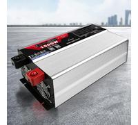 Inversor de Corriente Onda sinusoidal Pura, convertidor CC 12 V/24 V a 110 V/220, Adaptador con 6 Puertos USB y 2 Tomas alterna, Control Remoto(12Vto220V,1500W)
