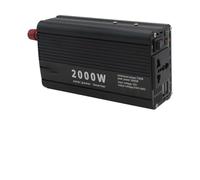 Inversor De Corriente para Automóvil 2000 W CC 12 V/24 V A CA 220 V Adaptador/convertidor Cargador Portátil Automóvil Onda Sinusoidal Modificada Enchufe Universal(12V 220V Red)