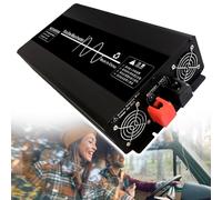 Inversor de Corriente para automóvil 24V a 110V/220V 3500W, 4500W, 7000W Inversor de Potencia de Onda sinusoidal Pura con Pantalla LCD y enchufes,24V to 220V-7000W