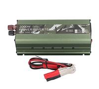 Inversor de Corriente para automóvil DC12V a AC220V 2000W Convertidor de Onda sinusoidal Pura con Ventilador de refrigeración Verde