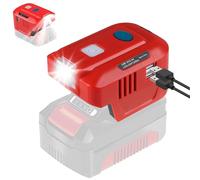 Inversor de corriente para batería Einhell de 18 V, 150 W, fuente de alimentación para Einhell 18 V batería con luz LED y 2 USB y salida de CA, CC 18 V hasta CA 220 V