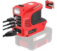 Inversor de corriente para batería Einhell de 18 V, CC 18 V a CA 220 V, adaptador con conector USB tipo C DC12 V y lámpara LED, para iluminación de emergencia, mantenimiento eléctrico o camping