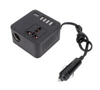 Inversor de Corriente para Coche, Cargador eficiente de 150W DC 12V 24V a AC 110V 220V con Puertos USB y Tipo C, diseño Compacto para Viajes por Carretera y acampadas