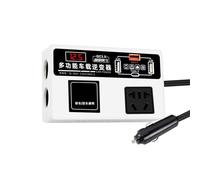 Inversor de Corriente para Coche, convertidor de Voltaje a CA para Coche, Adaptador de Salida de vehículo de 200 W con Puertos de Carga rápida USB, solución de Fuente de alimentación fiable para