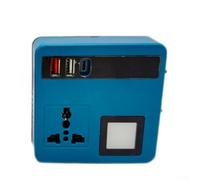 Inversor de corriente portátil de 18-21 V con pantalla LCD, salidas USB-A/USB-C/CC, chip de quinta generación de alta eficiencia, carcasa ABS, para uso en exteriores