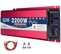 Inversor de Onda Sinusoidal Pura 2200W 3000W 4000W 5000W 6000W 8000W 10000W 12000W 16000W Convertidor Corriente CC 12V 24V 48V 60V 72V a CA 110V/220V 230V Adaptador Cargador Coche(2200W,48Vto220V)