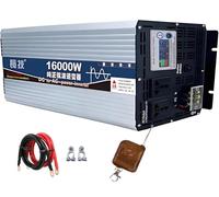 Inversor de Onda Sinusoidal Pura 3500W 5000W 6000W 8000W 10000W 12000W 16000W Convertidor Corriente CC 12V 24V 48V 60V 72V a CA 110V/220V 230V Adaptador Coche con Control Remoto(16000W,60Vto110V)