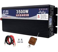 Inversor de Onda Sinusoidal Pura 3500W 5000W 6000W 8000W 10000W 12000W 16000W Convertidor Corriente CC 12V 24V 48V 60V 72V a CA 110V/220V 230V Adaptador Coche con Control Remoto(3500W,60Vto110V)