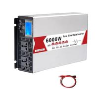 Inversor de Onda sinusoidal Pura DC 12v/24v a AC 110V/220V 6000W 8000W convertidor de Banco de energía inversor Solar Enchufe Doble con Puerto USB(6000W,60V_240V(60HZ)_General)