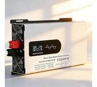 Inversor de Onda sinusoidal Pura de 10 000 W/12 000 W, convertidor de CC de 24V/48V/60V/72V/96V a CA de 110 V/220 V con Pantalla LED y 2 Tomas de CA, inversor de energía autónomo(10000w,60V)