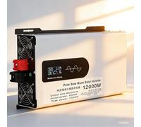 Inversor de Onda sinusoidal Pura de 10 000 W/12 000 W, convertidor de CC de 24V/48V/60V/72V/96V a CA de 110 V/220 V con Pantalla LED y 2 Tomas de CA, inversor de energía autónomo(12000w,60V)
