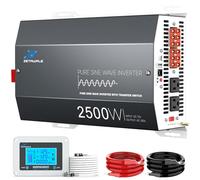 Inversor de onda sinusoidal pura de 2500 W con interruptor de transferencia automática, convertidor de 12 V CC a 110 V 120 V, potencia máxima de 5000 W con 2 salidas de CA, puerto USB, tipo C,