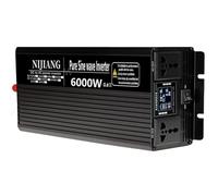 Inversor de Onda sinusoidal Pura de Alta Potencia, convertidor de Voltaje de 3000W 4000W 5000W 6000W 8000W 12000W, 12V 24V 48V 60V 72V a 110V 220V para Coche, Transformador doméstico(6000W,48Vto220V)
