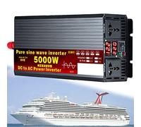 Inversor de Potencia de Onda sinusoidal Pura de 1000W/1600W/2200W/3000W/3500W/4000W/5000W/5500W/6000W/8000W/12000W 12V/24V/48V/60V/72V DC a AC 110V/230V con 2 enchufes, Pantalla LCD, para RV, 6