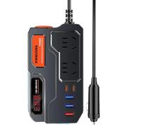 Inversor de potencia para coche, 12 V a 220 V, adaptador multipuerto con carga rápida y pantalla digital inteligente, perfecto para portátiles y camping Versatile Car Power Inverter - 12 V a 220