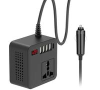 Inversor de vehículo estable de 150 W y 300 W más alto que convierte corriente directa de 12 V 24 V a 110 V 220 V corriente alterna, inversor de coche transportable