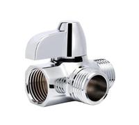 Inversor Ducha Válvula desviadora de cobre 3 vías, divisor grifo, conector G1/2 for brazo ducha, accesorio baño(Silver)
