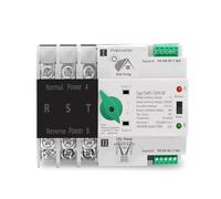 Inversor fotovoltaico ATS de carril trifásico 3P interruptor selección conversión automática doble potencia fuente alimentación ininterrumpida 63A 100A 125A fotovoltaica(100A PV)