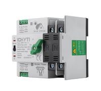 Inversor fotovoltaico ATS de riel DIN 2P con selector de transferencia automática de potencia dual de 100 A/125 A(100A(PV))