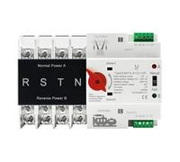 Inversor fotovoltaico ATS de riel DIN de 4P, 125 A, CA, 400 V, interruptor de transferencia automático de doble potencia, interruptores selectores eléctricos, suministro de energía ininterrumpida
