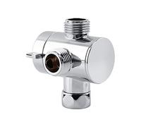 Inversor grifo de ducha multifuncional de 3 vías, adaptador de cabezal de ducha para brazo de ducha montado G1/2" piezas de repuesto de grifo en T para lavabo de cocina