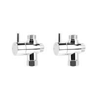 inversor grifo ducha 1-5 piezas de válvula desviadora, grifo antirayaduras, cabezal ducha desviador, brazo 3 vías, baño(2PCS)