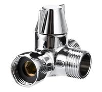 inversor grifo ducha Interruptor divisor desviador de latón, adaptador en T for inodoro, válvula 1/2 pulgada, manguera agua 3 vías for el hogar