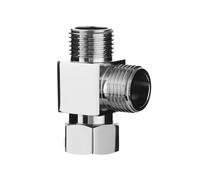 inversor grifo ducha Separador de agua desviador latón cromado 3 vías 1/2", adaptador grifo en forma T, válvula divisora de for ducha(Color2)