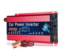 Inversor Inversor De Corriente para Coche De 12V Y 220V Doble USB 500W 1500W 2000W con Enchufe Universal Solar para Teléfono Y Portátil(2000W)