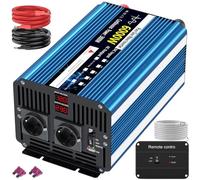 Inversor Inversor De Onda Sinoidal Pura CC 12 V A CA 230 V 50 Hz Toma B Potencia Máxima De 6000 W Voltímetro LED Convertidor Transformador Transformador de Voltaje