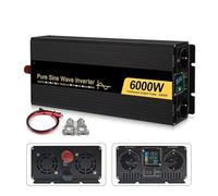 Inversor Inversor De Onda Sinusoidal Pura De 4000 W 5000 W Y 6000 W CC 12 V 24 V Y 48 V A CA 220 V 50 Hz Y 60 Hz Convertidor De Voltaje Portátil(24V,50Hz,6000W)